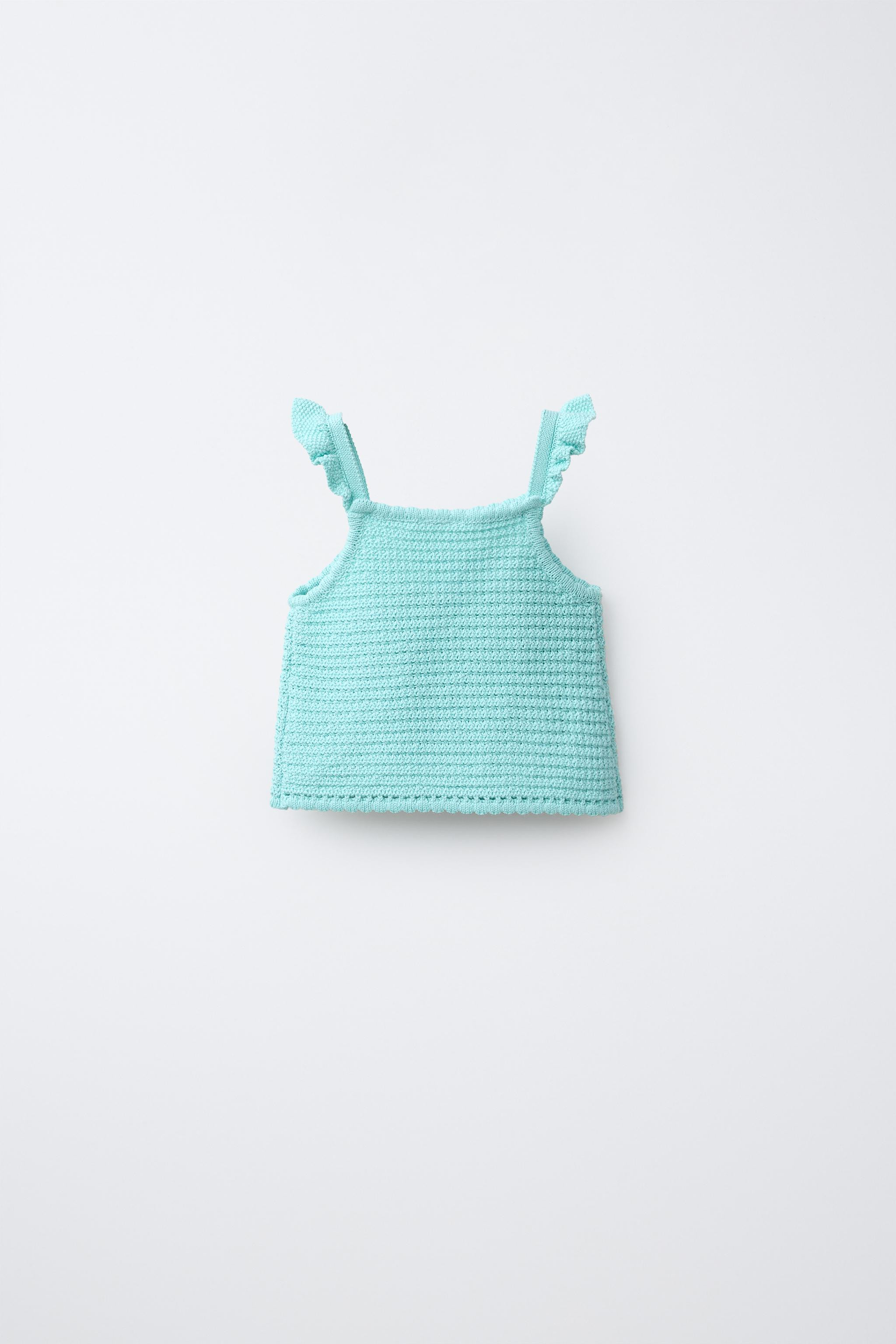 CROCHET HEARTS KNIT TOP | Zara US