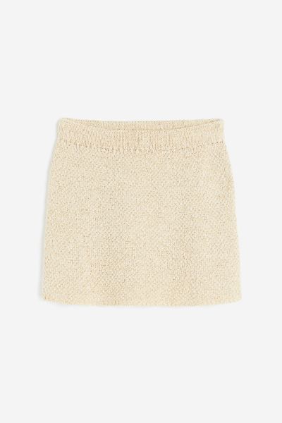Glittery Textured-knit Skirt | H&M (US + CA)