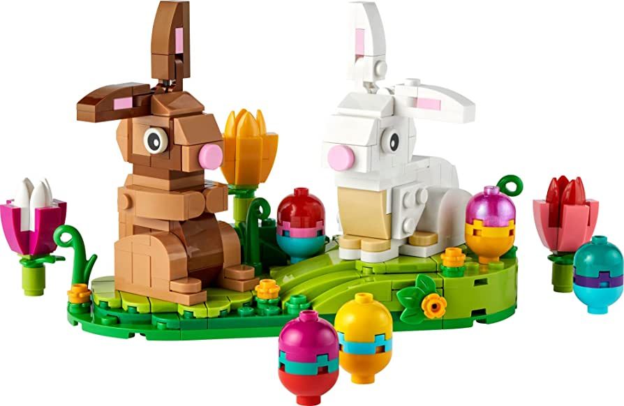 LEGO Easter Rabbits Display 40523 Building Toy Set, Includes Colorful Easter Eggs and Tulips, Eas... | Amazon (US)