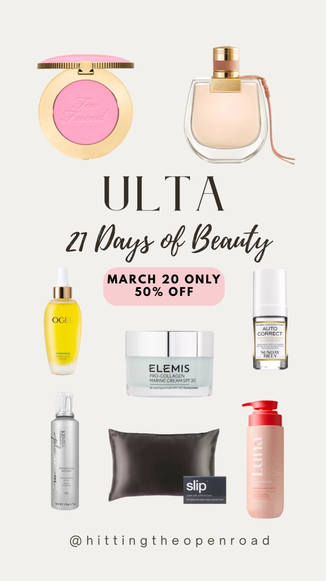 So many good deals at @ULTA Beauty for the 21 Days of Beauty! These are 50% off on March 20 only!
#ultasale #beauty #perfume #makeup