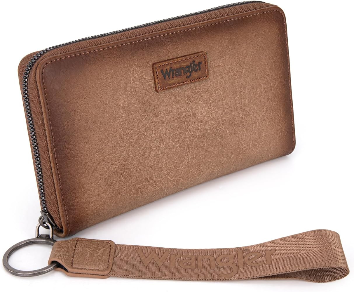 Wrangler Womens Wallet Wristlet Long Purse Designer Clutch Large Capacity Credit Card Holder Gift... | Amazon (US)