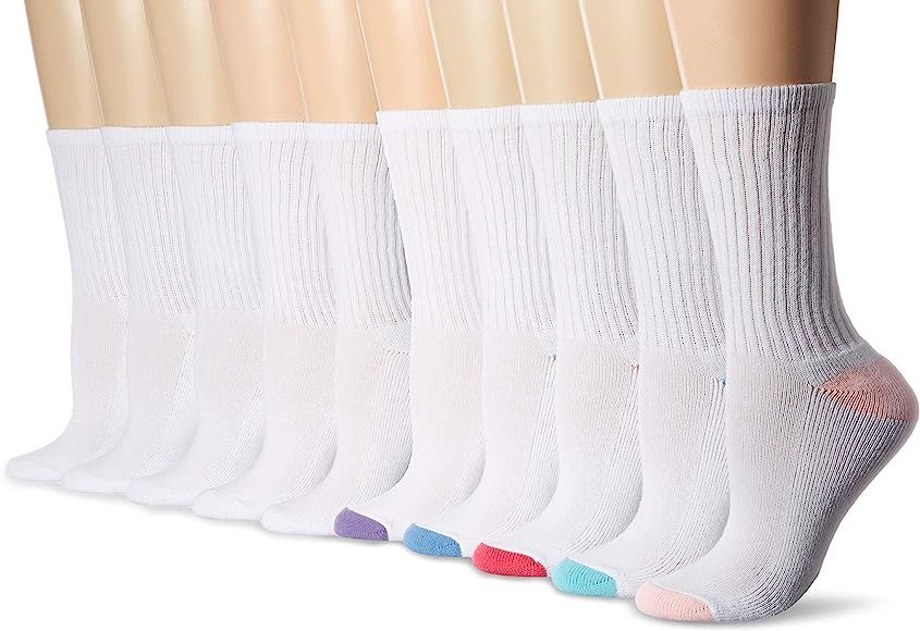 Amazon Essentials Women's 10-Pack Cotton Cushioned Crew Socks | Amazon (US)