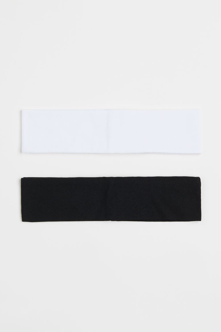 H & M - 2-pack jersey headbands - Black | H&M (UK, MY, IN, SG, PH, TW, HK)