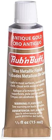 AMACO Rub n Buff Wax Metallic Finish - Rub n Buff Antique Gold 15ml Tube - Versatile Gilding Wax ... | Amazon (US)