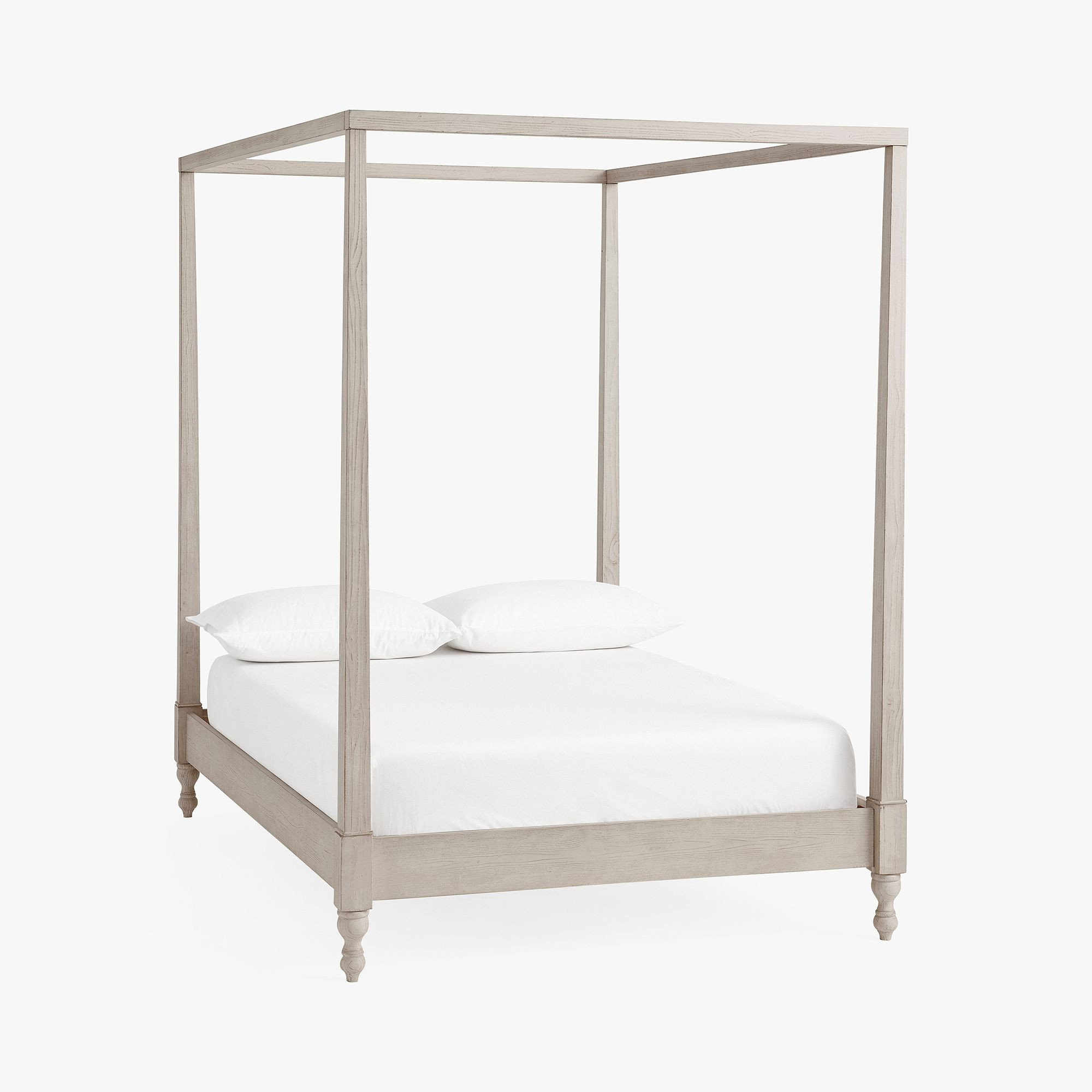 Bellevue Canopy Bed, Full, Weathered White | Pottery Barn Teen