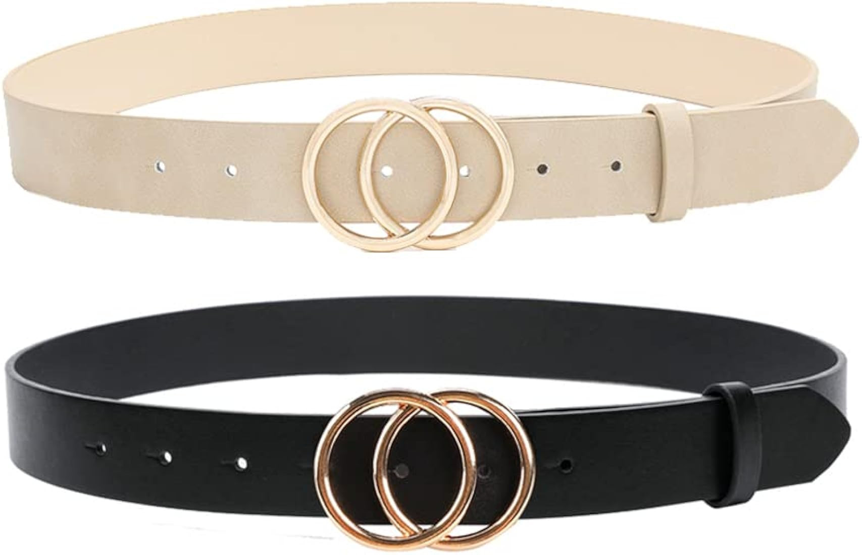 Earnda Women's Leather Belt Fashion Soft Faux Leather Waist Belts For Jeans Dress | Amazon (US)