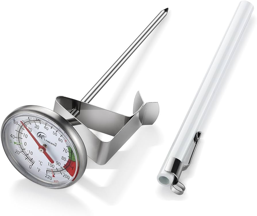 KT THERMO Instand Read 2-Inch Dial Thermometer,Best For The Coffee Drinks,Chocolate Milk Foam | Amazon (US)