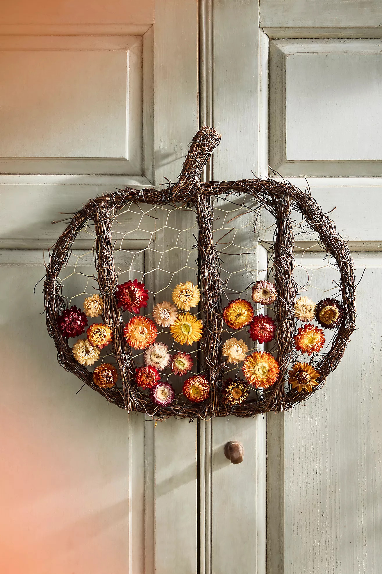 Dried Floral Pumpkin Frame | Terrain