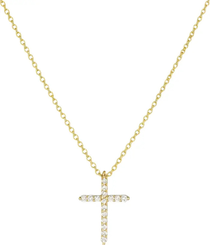 Timeless Grace CZ Cross Pendant Necklace | Nordstrom