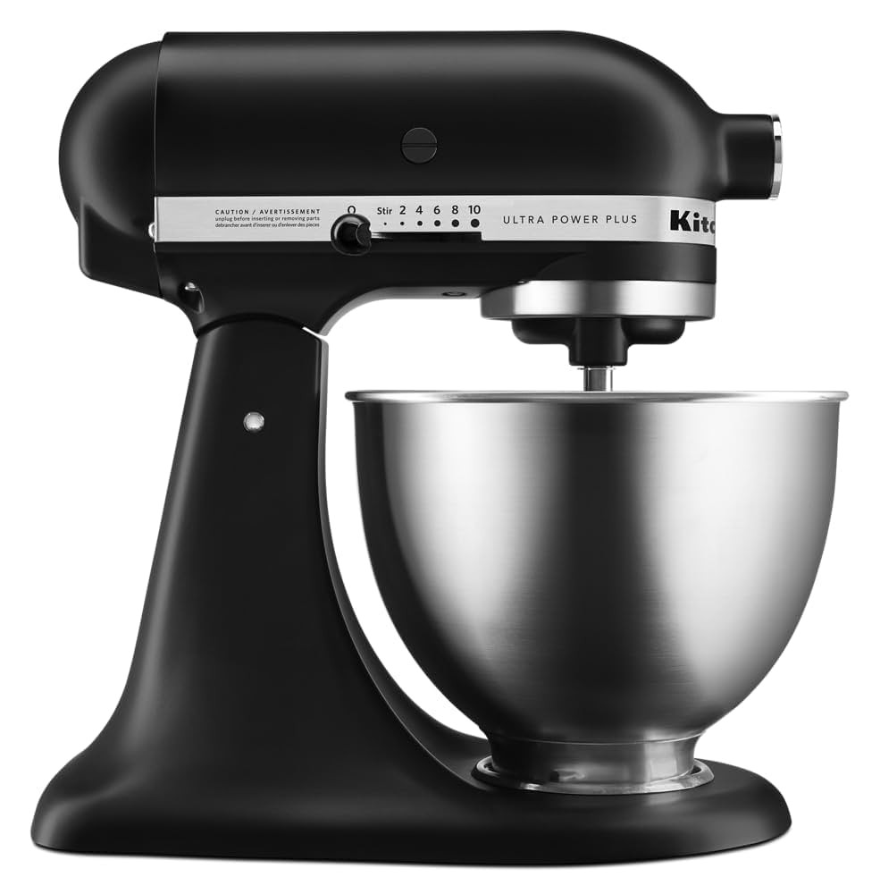 KitchenAid Ultra Power Plus Series 4.5-Quart Tilt-Head Stand Mixer, Black Matte, KSM96BM | Amazon (CA)