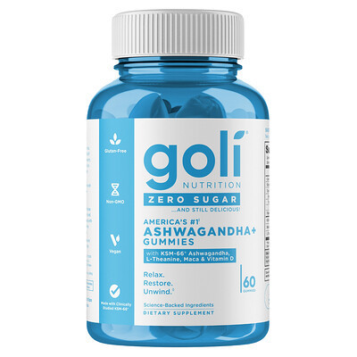 Goli Nutrition, Ashwagandha+ Gummies, 60 Gummies | iHerb