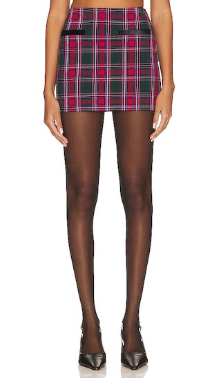 Joi Mini Skirt in Pink Multi Plaid | Revolve Clothing (Global)