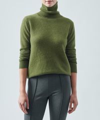 Recycled Cashmere Turtleneck Sweater - Winter Sky | ATM Collection
