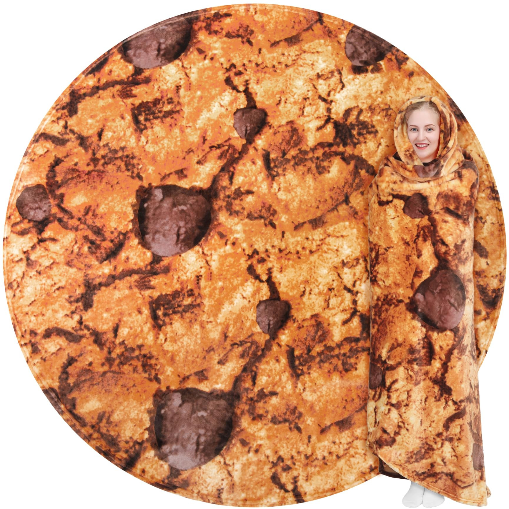 CASOFU Cookies Blanket, White Elephant Gift for Adults Teens Kids Men Women, 285 GSM Soft and Com... | Amazon (US)