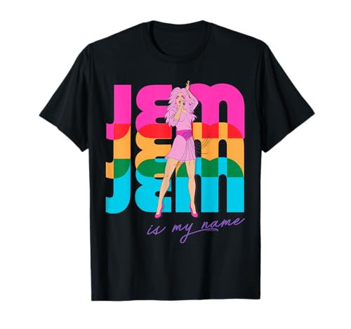 Jem and The Holograms Jem is My Name Colorful Silhouettes T-Shirt