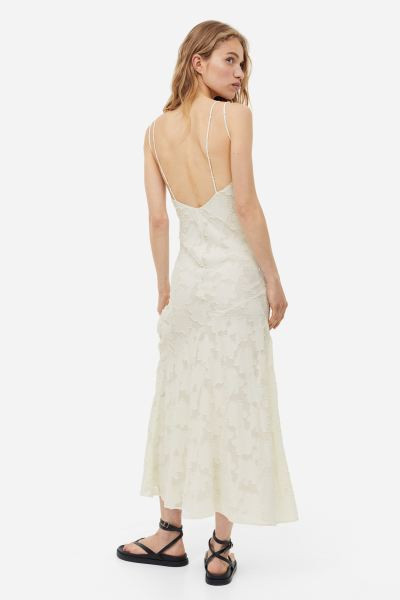 Jacquard-weave Dress - Cream - Ladies | H&M US | H&M (US, CA, MX)