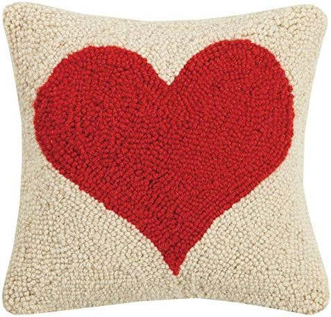 Peking Handicraft 30GY184C10SQ Red Heart Hook Pillow, 10-inch Square, Wool and Cotton | Amazon (US)