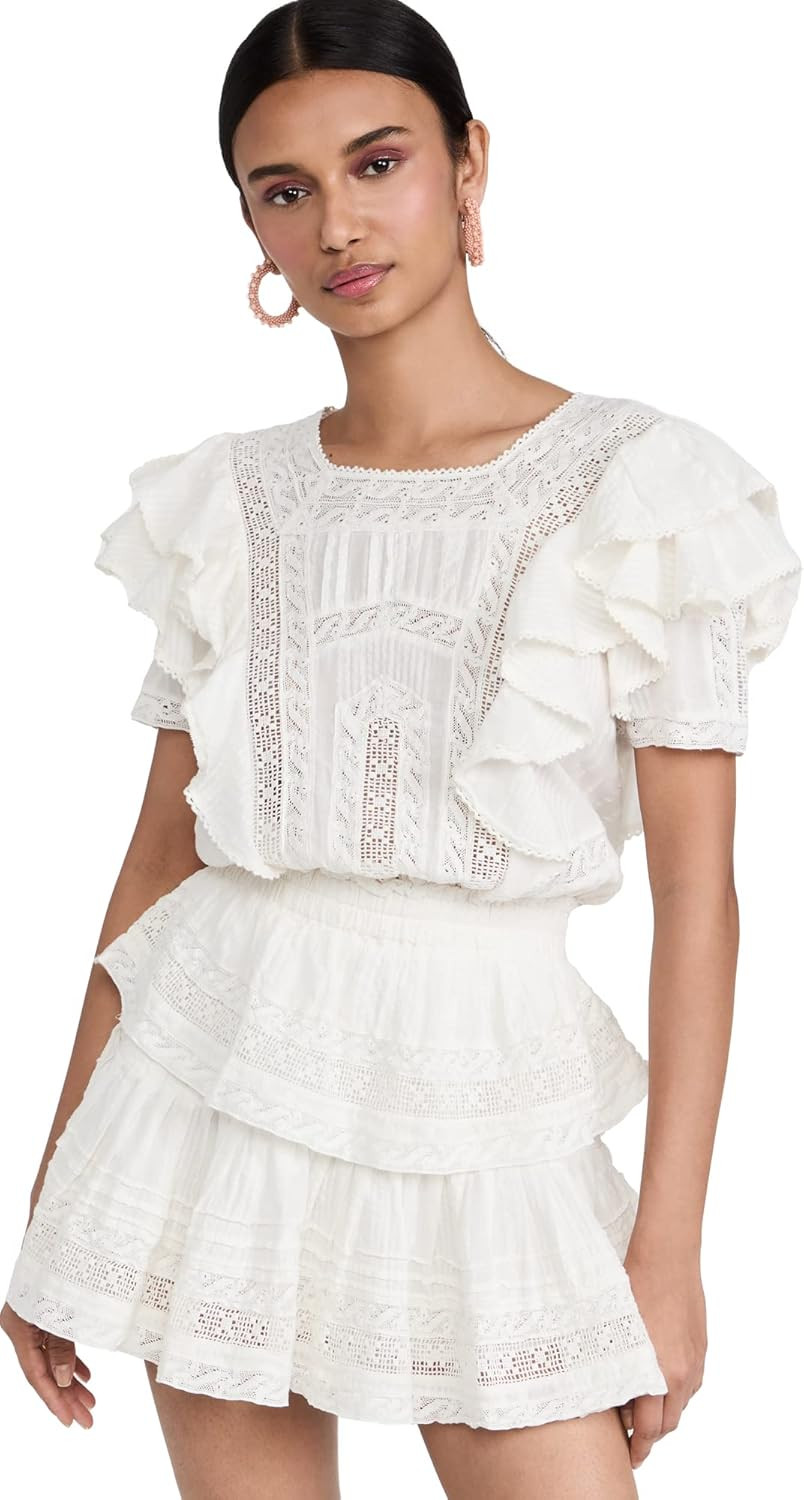 LOVESHACKFANCY Women's Stella Dress | Amazon (US)