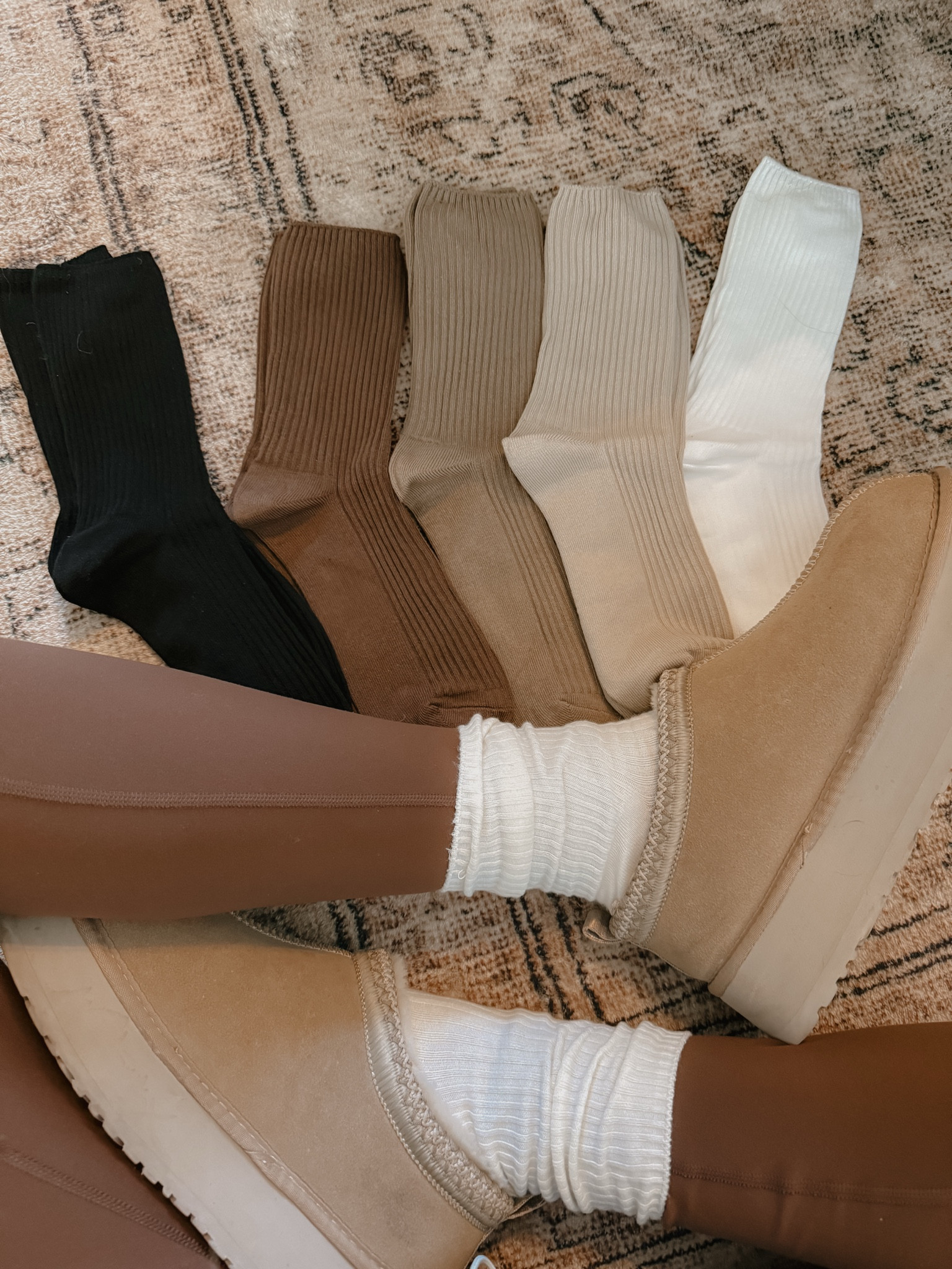 Neutral 6 pack crew socks on Amazon! Cyber deals. These are my favorite Amazon leggings too! So so soft! Love the brown color! 

#LTKWatchNow #LTKCyberWeek #LTKStyleTip