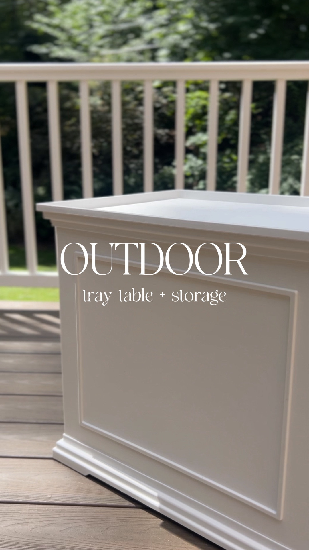 Outdoor Tray Table | Outdoor Storage | Outdoor Side Table | Outdoor Furniture | Outdoor Decor | Patio Furniture | Deck Furniture | Deck Storage | Patio Storage 

#LTKFindsUnder100 #LTKHome #LTKSeasonal