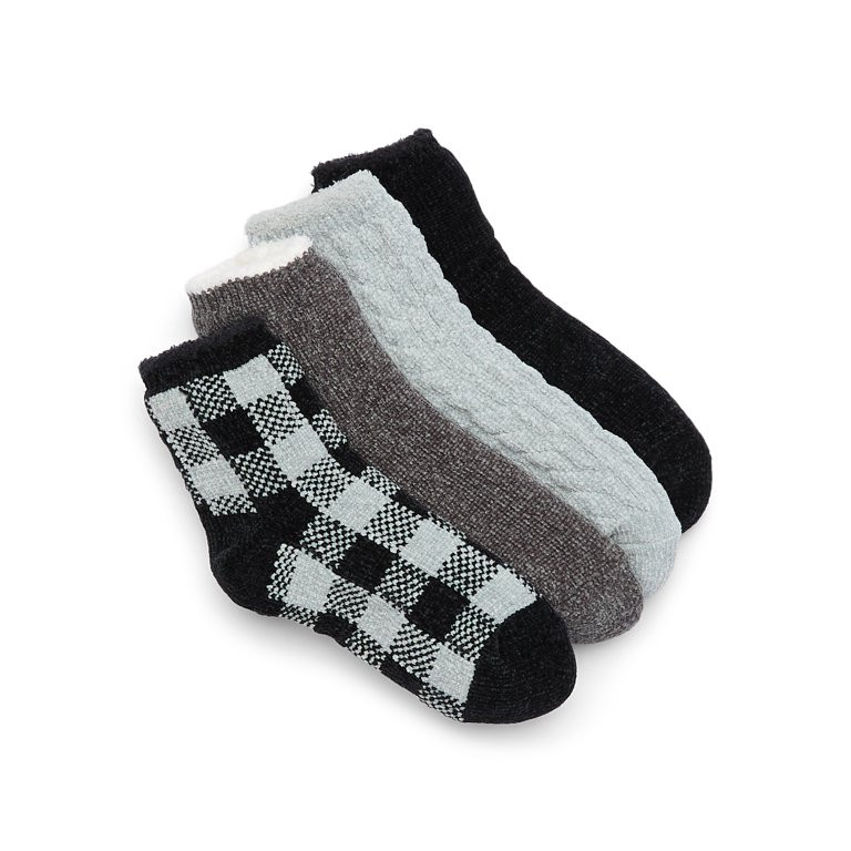 Joyspun Women's Crew Chenille Socks, 4-Pack, Fits Shoe Sizes 4-10 - Walmart.com | Walmart (US)