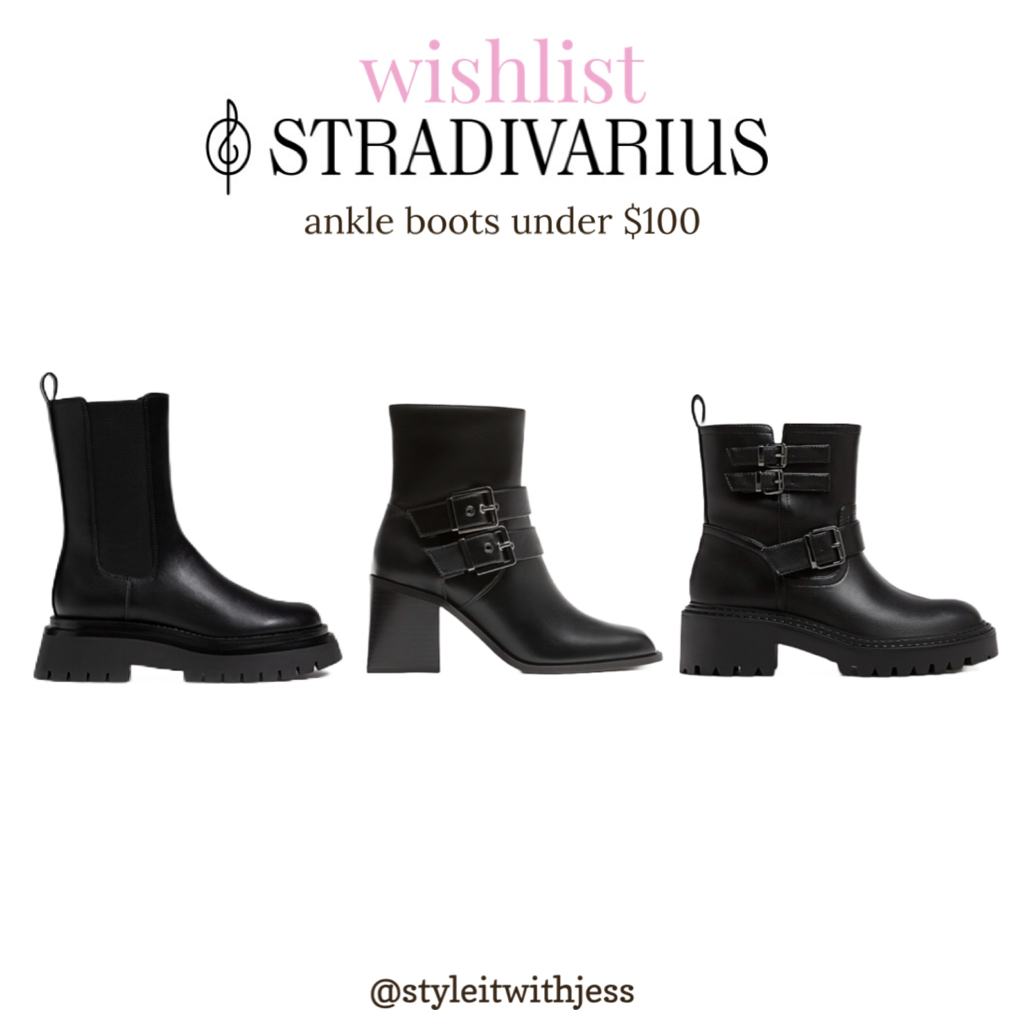STRADIVARIUS ankle boots under $100🖤

#LTKstyletip #LTKover40 #LTKfindsunder100