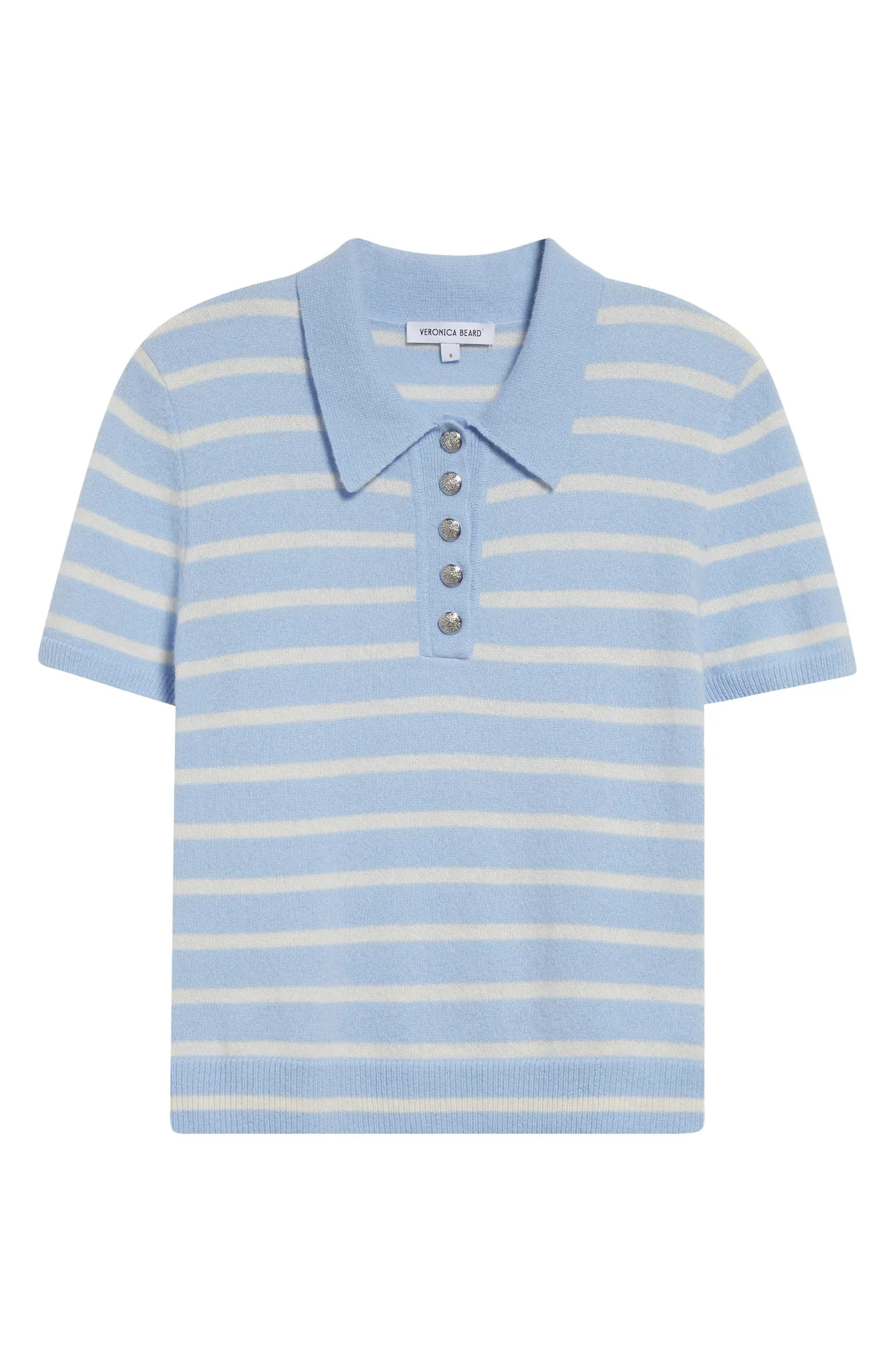 Veronica Beard Brandt Stripe Cashmere Polo Sweater | Nordstromrack | Nordstrom Rack