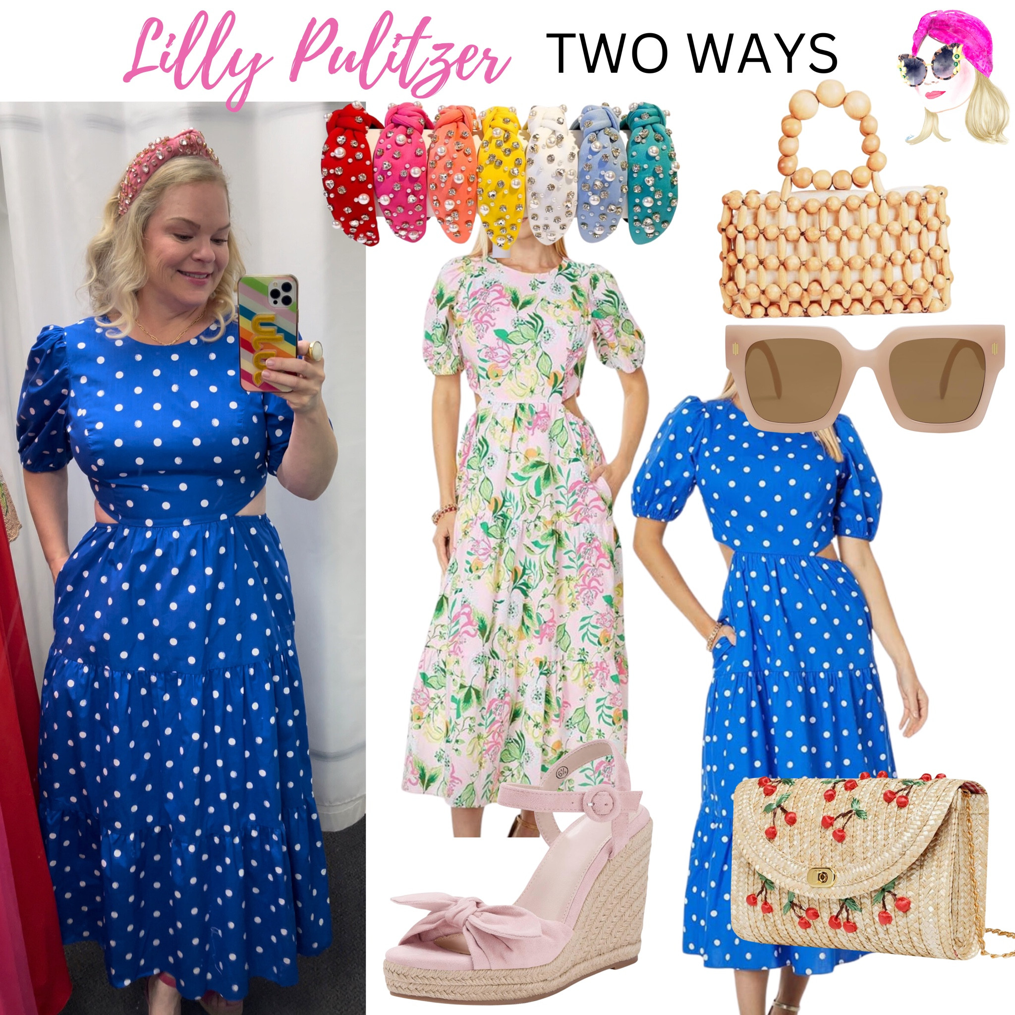 Love the cutouts on this cotton dress. It would be perfect for a ladies lunch, shopping, or date night.