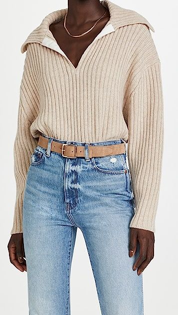 Chunky Ribbed Polo Knit | Shopbop