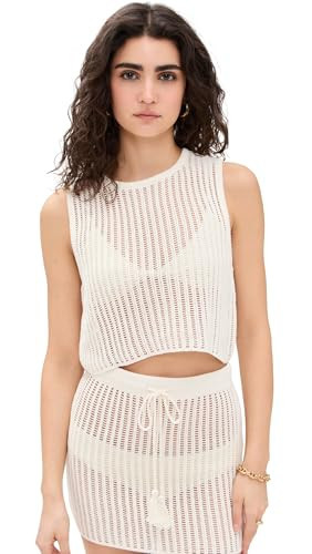 L*Space Sander Crochet Top for Women, Cream, S | Amazon (US)