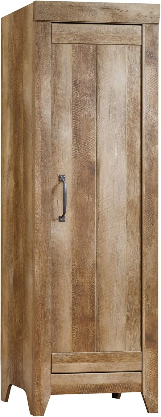 Sauder Adept Narrow Storage Pantry Cabinet, ‎L: 22.60" x W: 16.77" x H: 70.98", Craftsman Oak f... | Amazon (US)