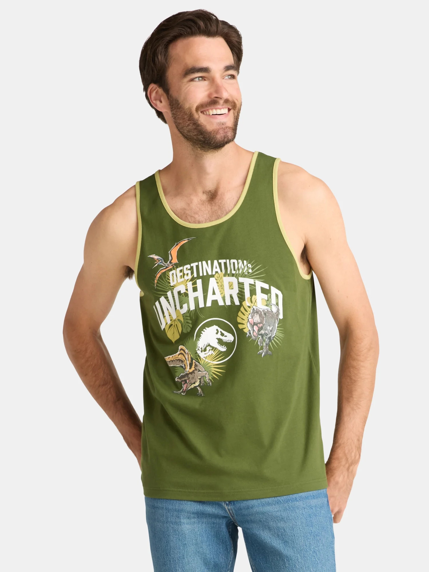 Jurassic Park Men's and Big Men's Uncharted Graphic Tank Top, Sizes S-3XL | Walmart (US)