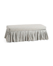 50in Ruffle Skirt Bench With Storage Compartment | Marshalls