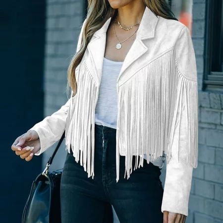Patlollav Coats for Women 2022 Flash Picks Women s Faux Suede Leather Cowboy Style Coat Long Sleeve  | Walmart (US)