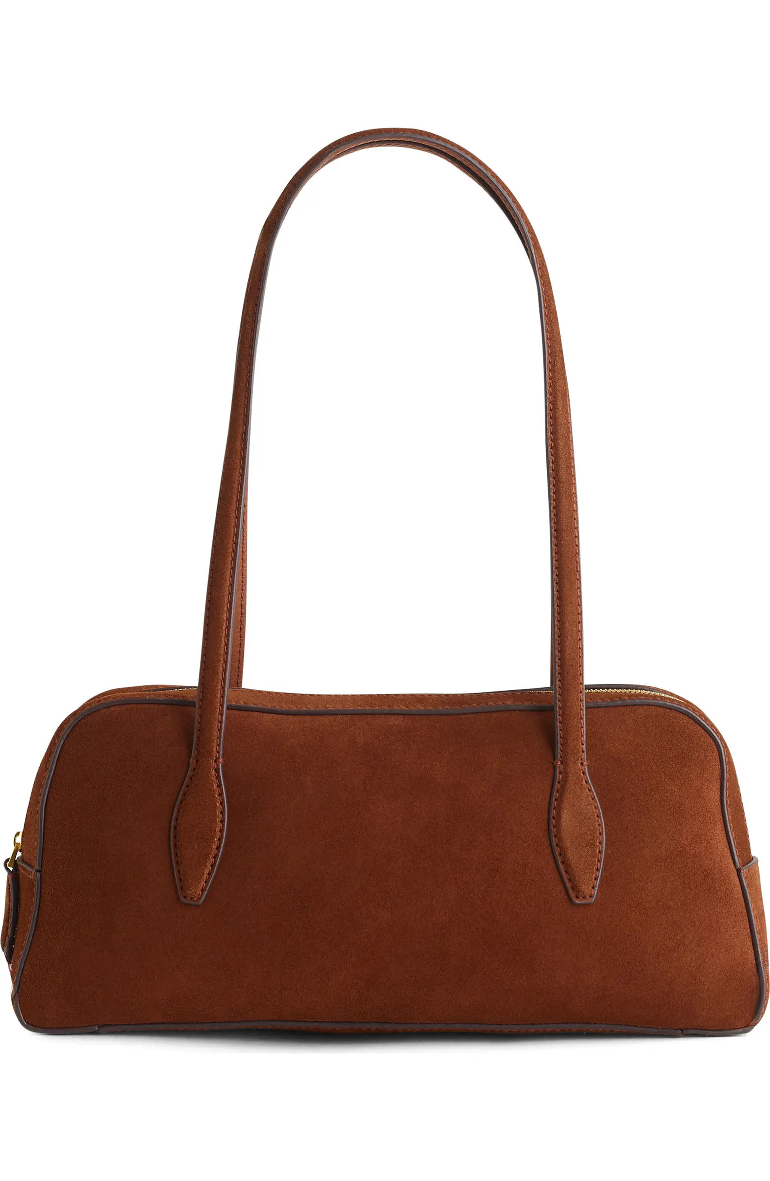 The Top Zip Suede Shoulder Bag | Nordstrom
