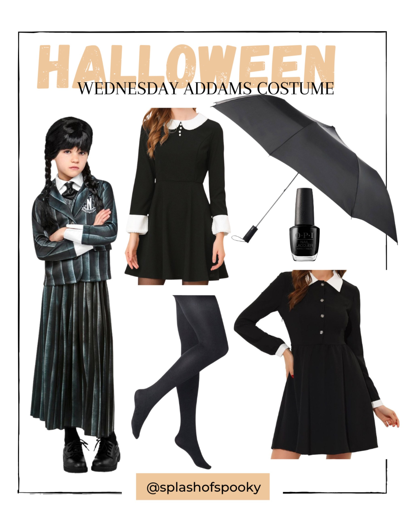 Everyone’s favorite Addams Family member will be a hit this Halloween. There are so many ways to dress as Wednesday. The most important thing is a little black dress. 

#LTKunder100 #LTKFind #LTKSeasonal