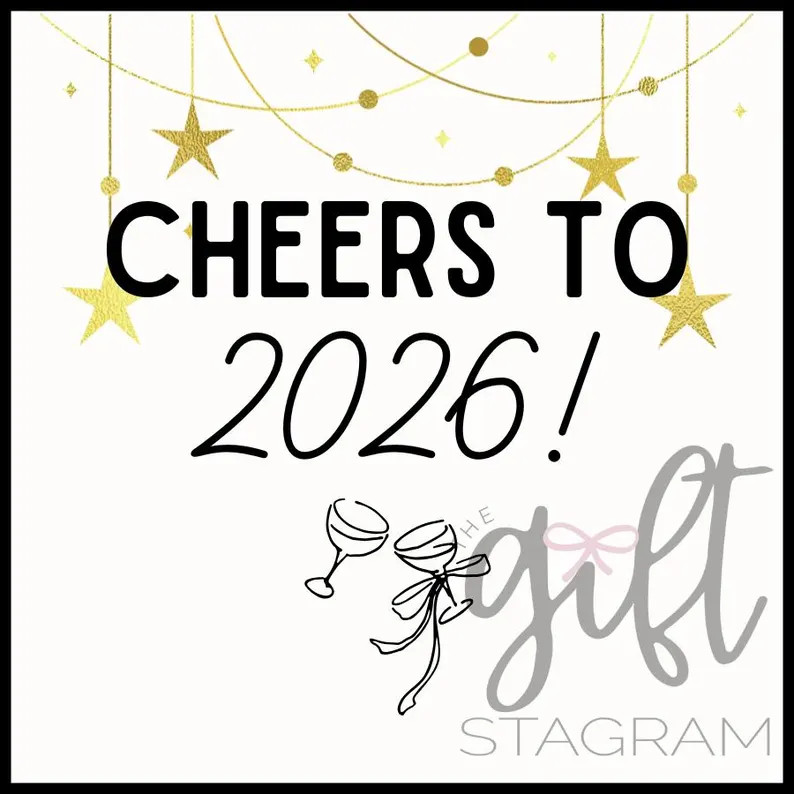 This is a DIGITAL DOWNLOAD for a Cheers to 2026 Gift Tag, perfect to add to your New Years gift! ... | Etsy (US)