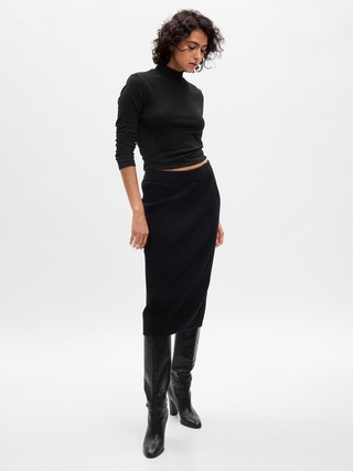 CashSoft Rib Midi Sweater Skirt | Gap (CA)