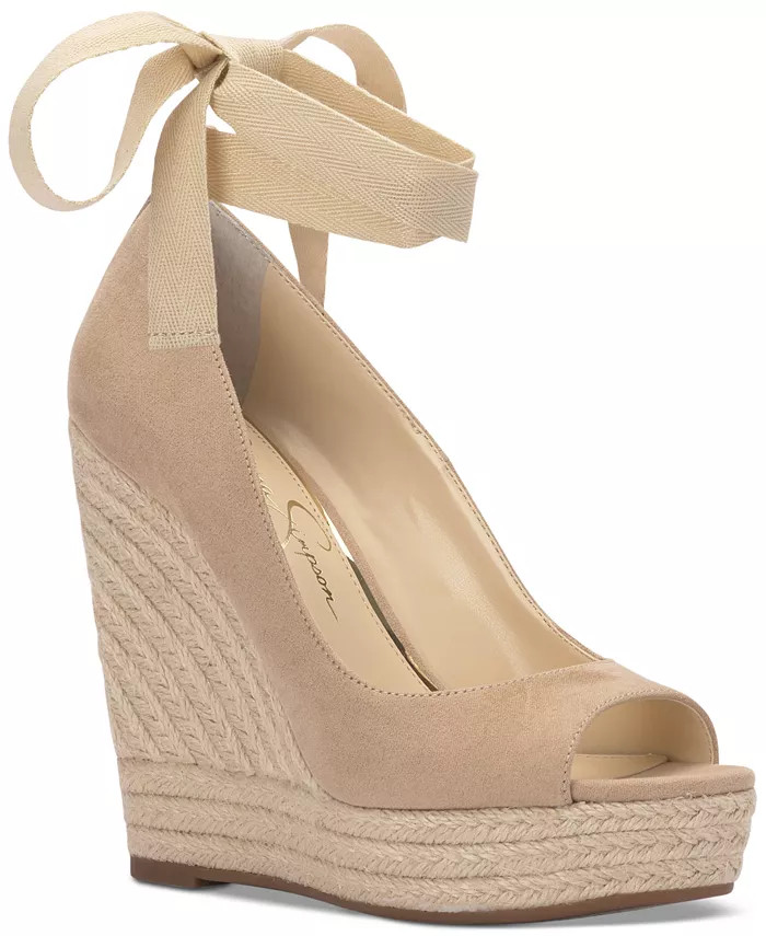 Jessica Simpson Zavida Ankle-Tie Espadrille Platform Wedge Sandals - Macy's | Macys (US)