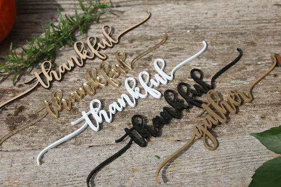 Thankful place card CUSTOM Thanksgiving place card | Etsy | Etsy (US)