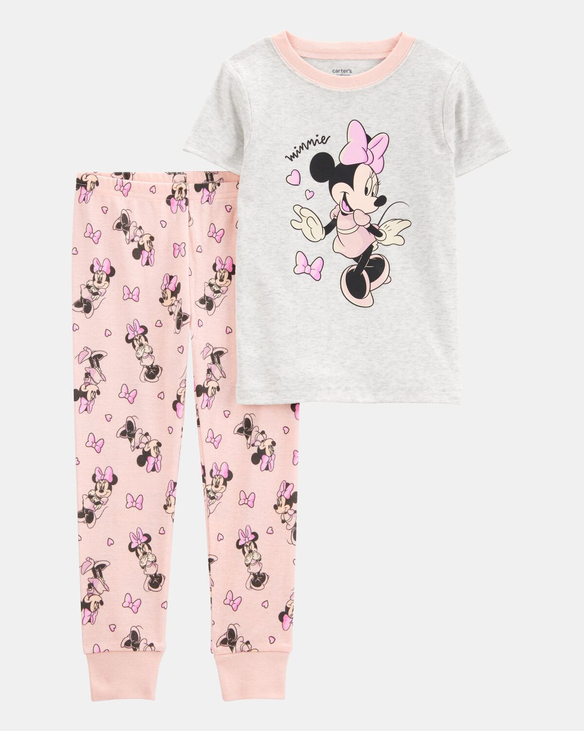 Toddler Girl Minnie Mouse Snug Fit Cotton 2-Piece Pajamas | Carter's Inc