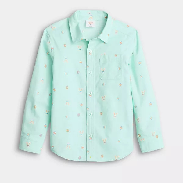 Baby & Toddler Jumping Beans® Long Sleeve Easter Button-Down Shirt | Kohl's