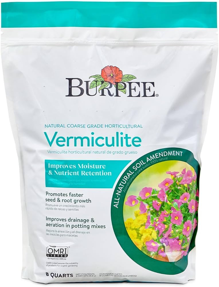 Burpee Organic Horticultural Add to Potting Soil | Ideal for Seed Starting, Water Retention and P... | Amazon (US)