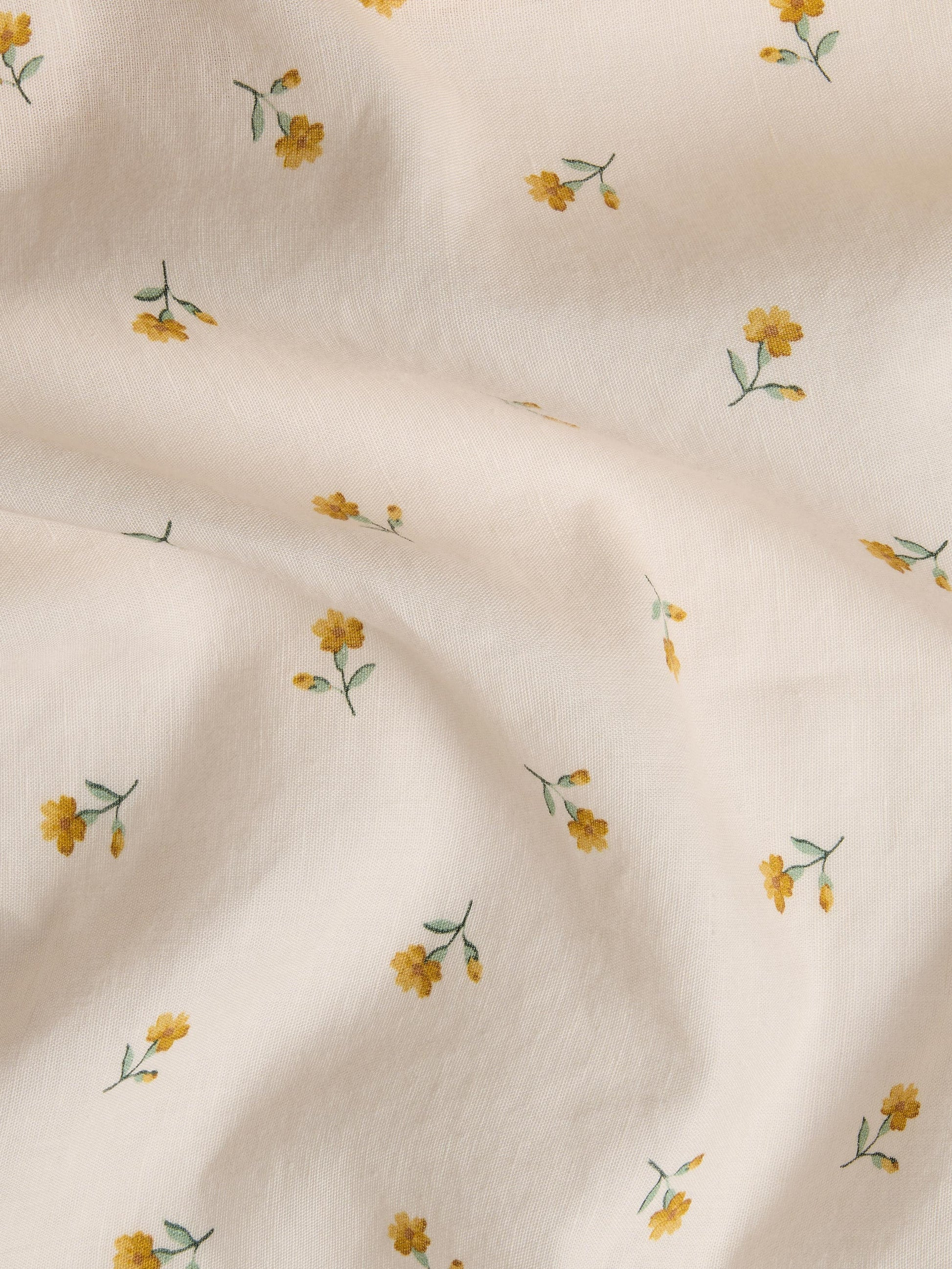 Honey Posy Bud Linen Blend Flat Sheet | Piglet
