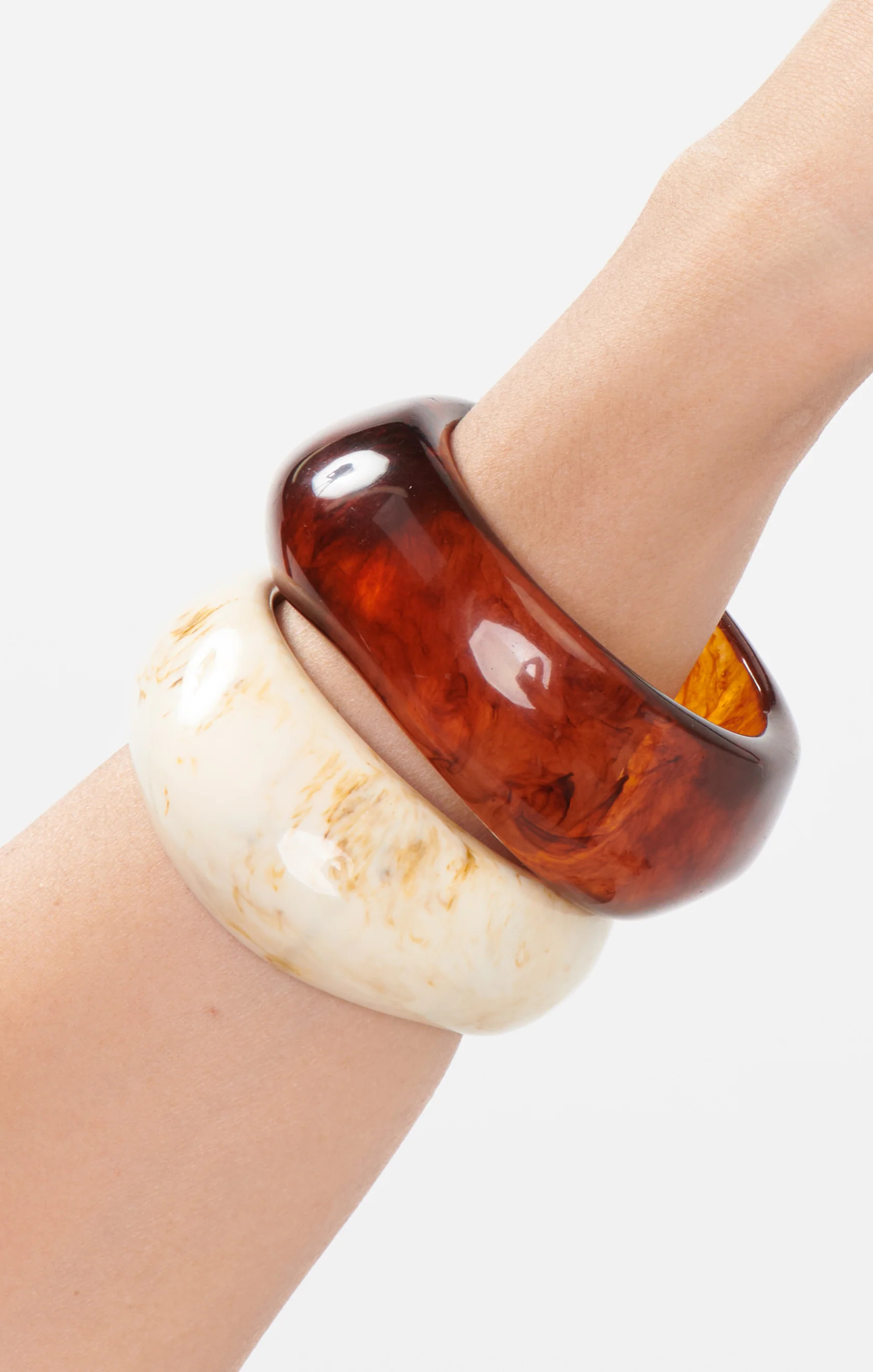 Resin Bangle Set, in Cream & Brown | Show Me Your Mumu | Show Me Your Mumu