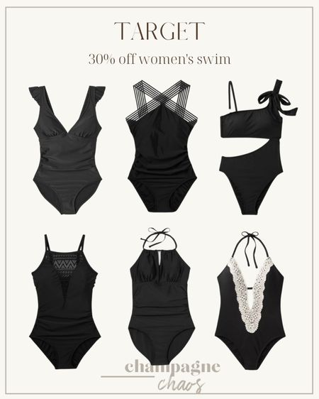 Target 30% off women’s swim! Love all of these black swim suits 🖤

Womens fashion, summer, swimwear 

#LTKswim #LTKFind #LTKsalealert