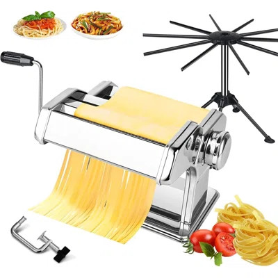Pasta Maker Machine Stainless Steel Manual, Sliver | Wayfair North America