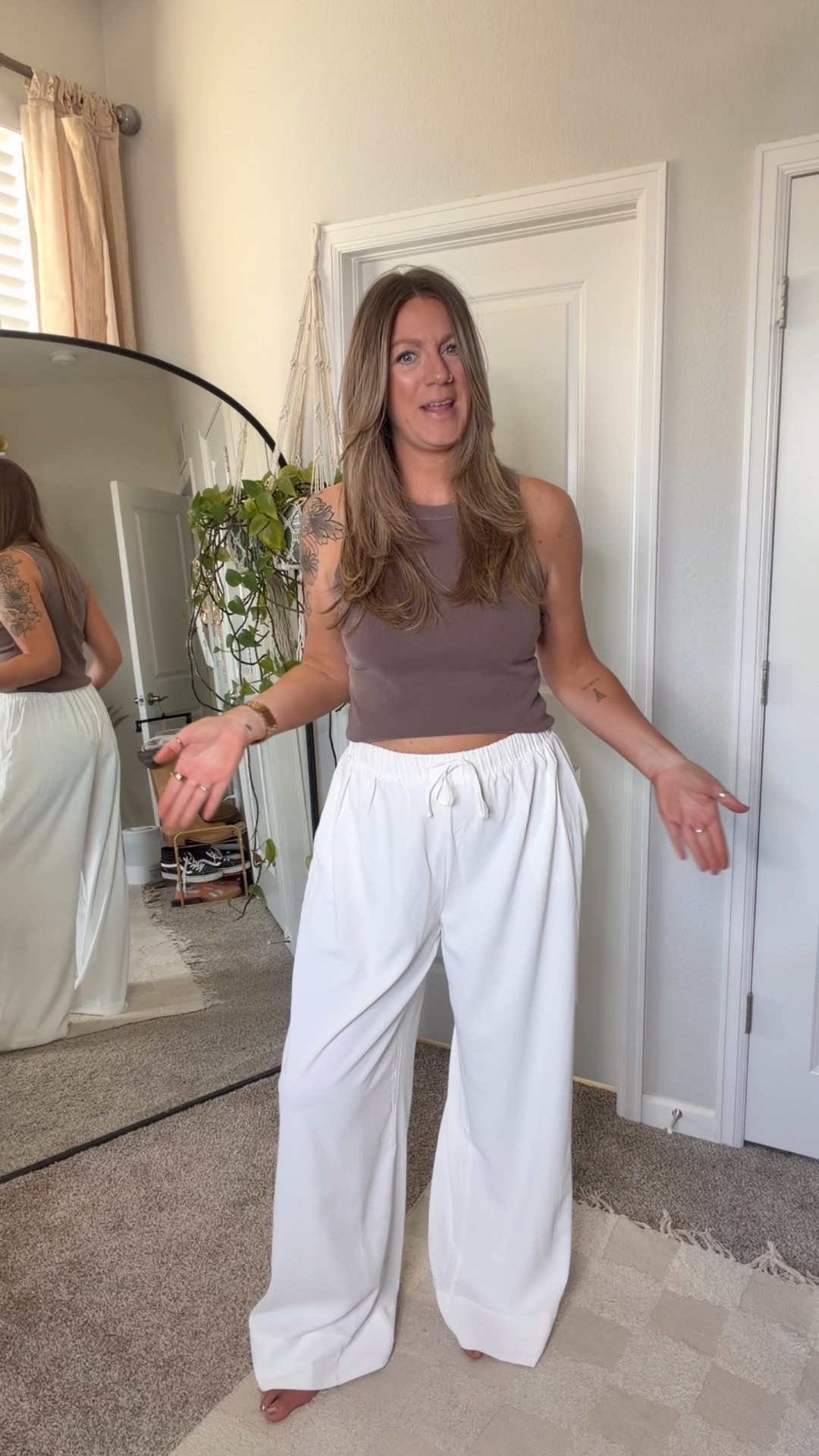 Large tank, US10 pants (can size down) 3 colors 

#LTKOver40 #LTKTall