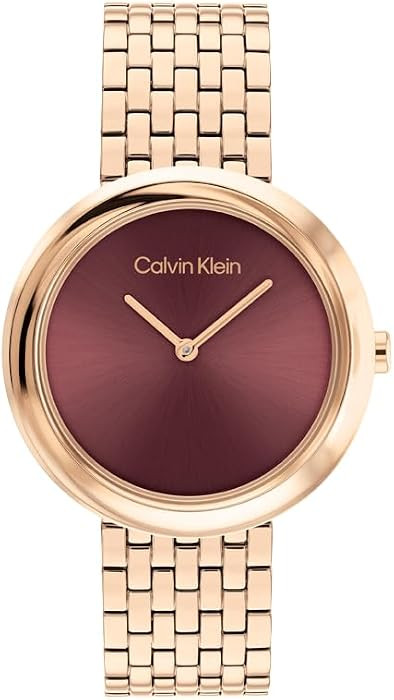 Calvin Klein Women's Twisted Bezel - 34mm 2H Quartz Watch - Stainless Steel Bracelet - Water Resi... | Amazon (US)