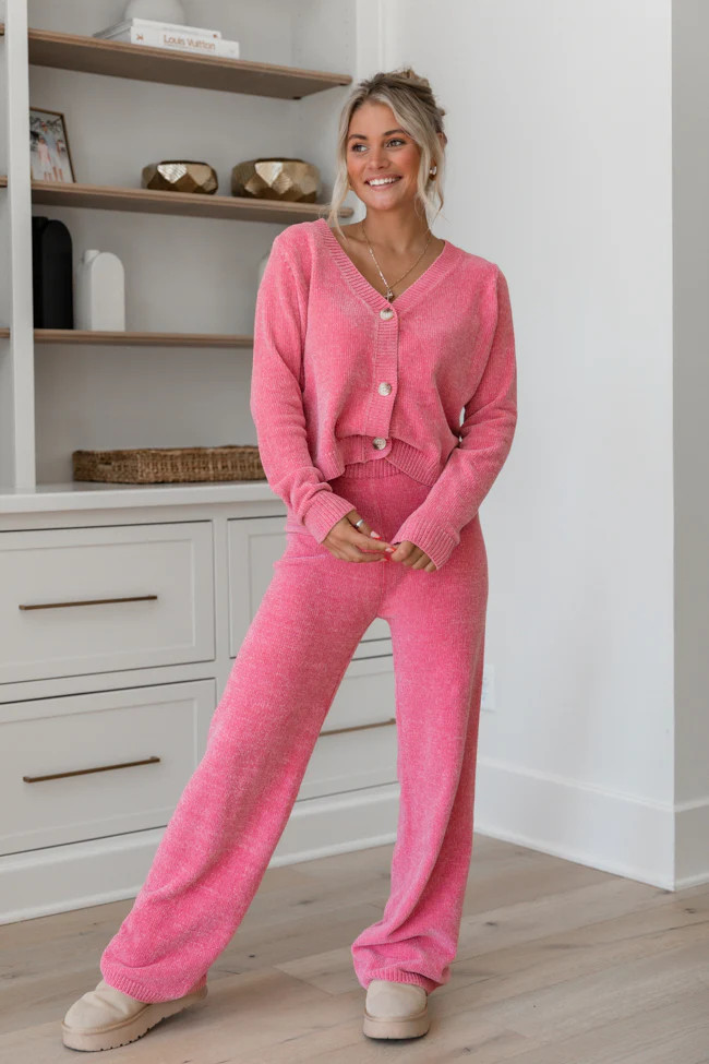 Ready As Ever Rose Chenille Knit Set | Pink Lily